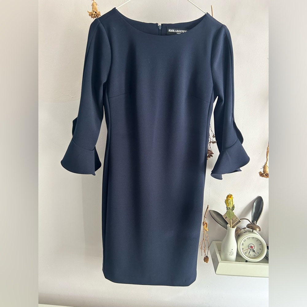 Blue Karl lagerfeld dress long sleeve